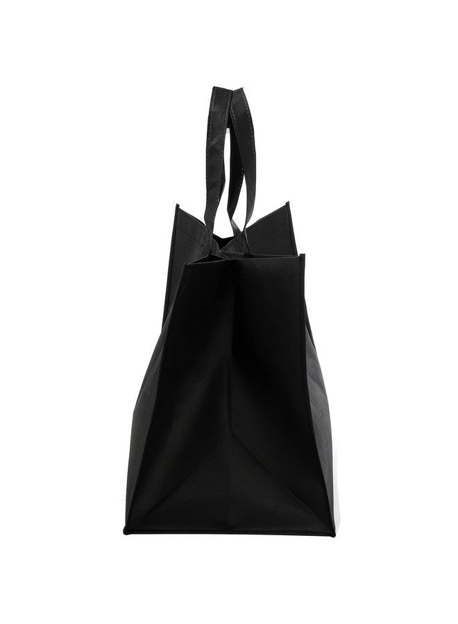 Tosnail 15 Pack Large Reusable Grocery Tote Bags, Foldable Shopping Bags With Durable Handles, Fabric Grocery Carry Bag - Black - Image 5