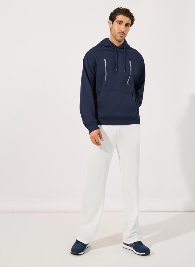 ستايلي هودي بقصة مريحة وطبعة صغيرة - Image 2