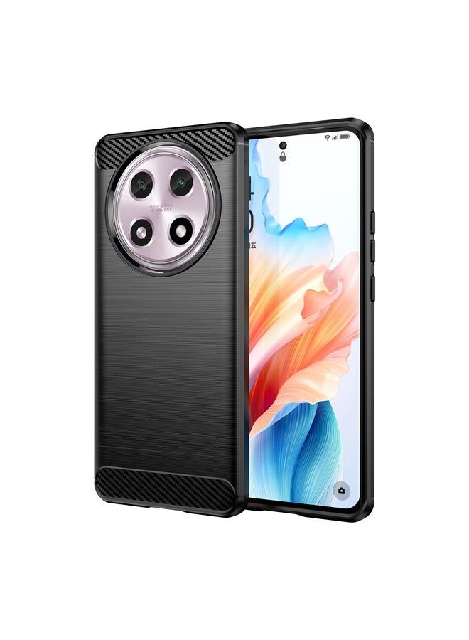 اس-توب جراب لهاتف OPPO A2 Pro مصنوع من ألياف الكربون وملمس ناعم من مادة TPU - Image 1