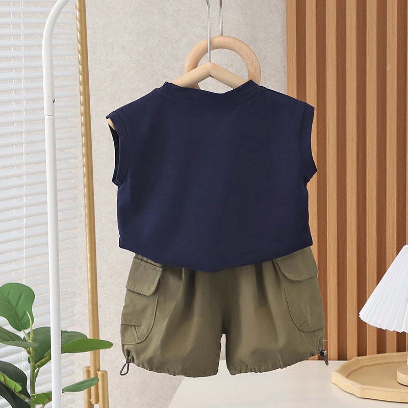 Children'S Vest Men'S Summer Cartoon 2023 New Boys' T-Shirt Baby Summer Clothes Children'S Sleeveless 0-5 Years Old Thin - Image 3