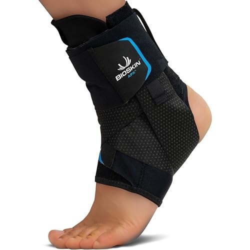 BioSkin APX Sprained Ankle Brace No Lace Figure8 Wrap Adjustable Compression Ankle Support for Men Women Sprain Prevention Recovery For Running Volleyball Pickleball Soccer Medium - Image 1