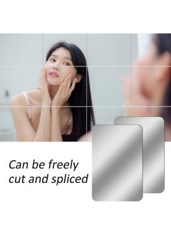 MOMENT 1 Pack Flexible Mirror Sticker Self Adhesive Mirror Sheet For Wall, Plastic Non Glass Sticky Kid Safety Mirror Tiles For Wall Rectangle 30X40Cm  - Image 3