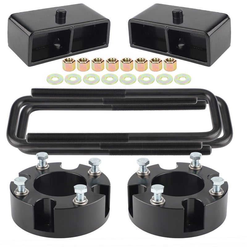 PROEZE 3 Front and 2 Rear Leveling Lift Kits for 20072021 Tundra3 inch Front Strut Spacers and 2 inch Rear lift block Fit For 20072021 Tundra 2WD 4WD