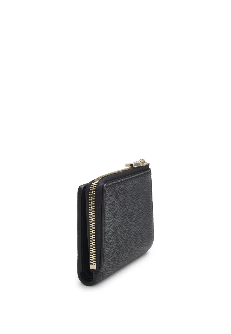 هوجو Grained faux-leather wallet with logo lettering