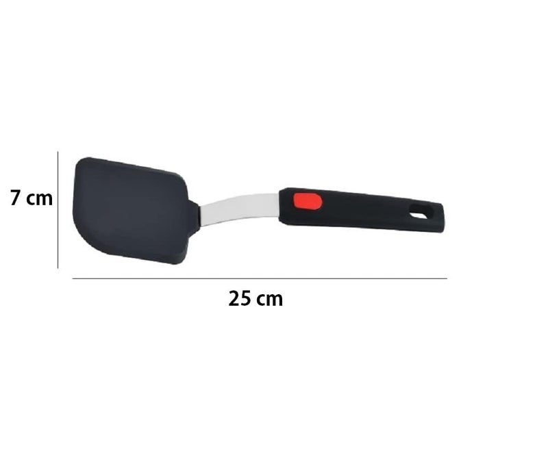 Baskety Silicone Turner Spatula Set - 480F Heat-Resistant Flexible Rubber Silicone Spatulas - Silicone Cooking Utensil Set - Egg Turners, Pancake Flippers, Kitchen Spatulas ((M) Pack of 1) - Image 2
