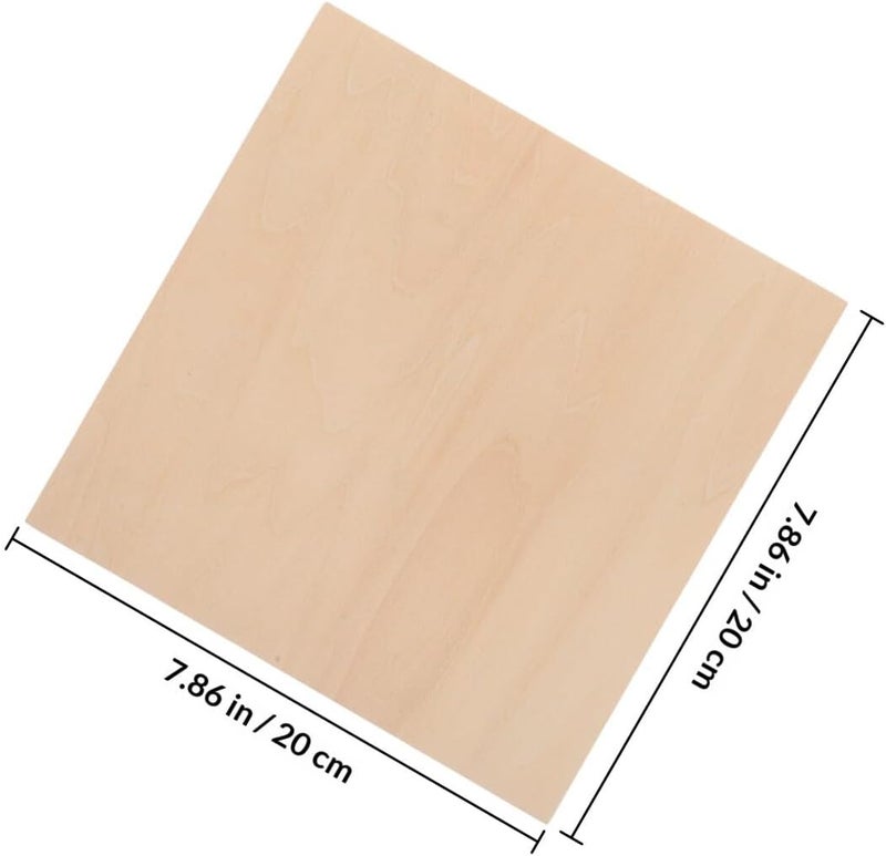 Advanced compact design Healifty 5pcs Unfinished Wooden Boards for Crafts DIY Rectangular Wood Sheets 200x200x3mm Wood Pieces for Woodworking and Handmade Projects Reliable local delivery service - Image 2