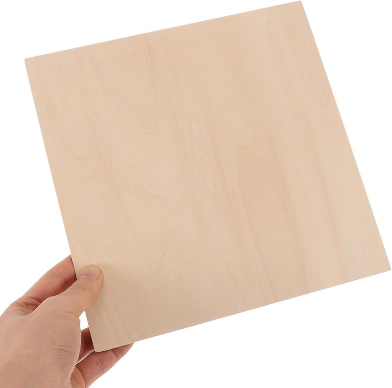 Advanced compact design Healifty 5pcs Unfinished Wooden Boards for Crafts DIY Rectangular Wood Sheets 200x200x3mm Wood Pieces for Woodworking and Handmade Projects Reliable local delivery service - Image 4