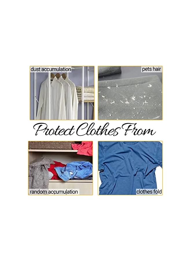 Green Tiger 50 Pack 23.6x40inch Clear Plastic Clothes Covers for Hanging Clothes Dust Proof Garment Bags for Small Business Dry Cleaning Store and Home Closet Storage Suit Cover - Image 4