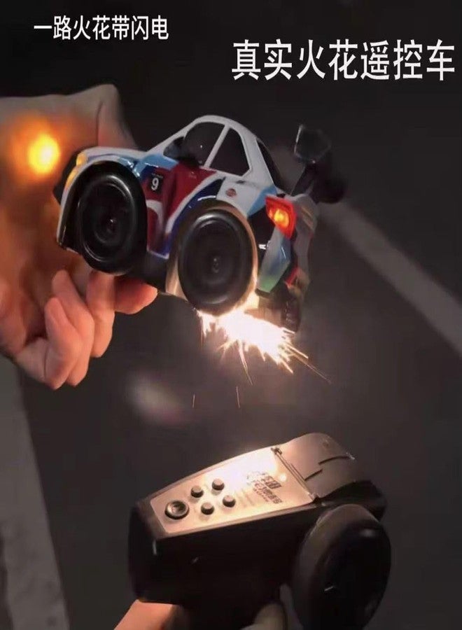 EXOMOON High-Speed RC Drift Car with Spark Effect | Short Axis 2.4GHz Remote Control Racing Toy with LED Lights & Replaceable Drift Tyres for Kids & Adults - Image 3