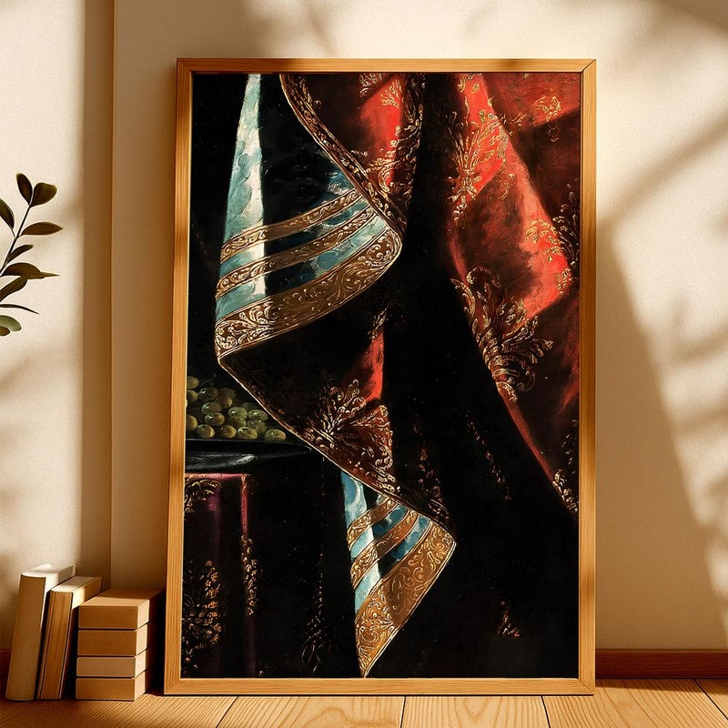 Marktna Canvas painting with a traditional art design and a hollow frame, measuring (50×70), one piece - Image 1