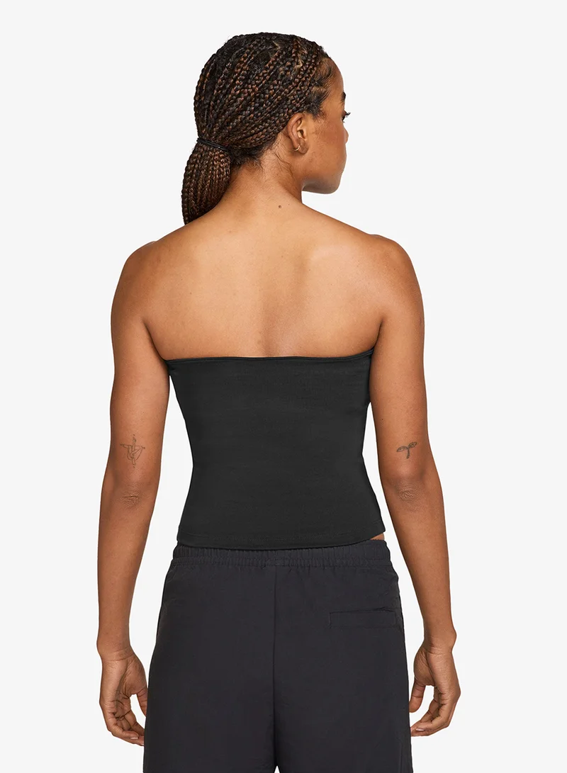 Nike BLACK/(METALLIC SILVER) Street Graphic Tube Top for Women | Best Price UAE