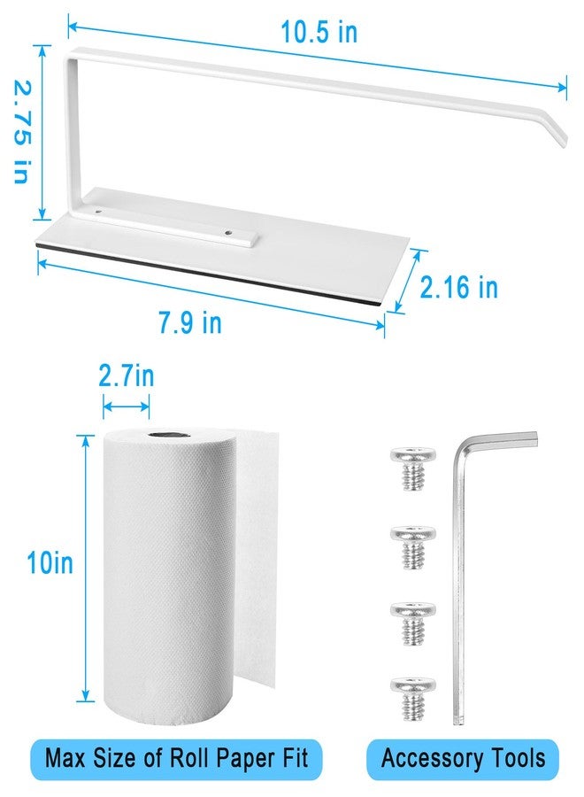 Seropy Magnetic Paper Towel Holder for Fridge, Toilet Paper Roll Holder Magnetic Paper Towel Rack Wall Mount Fridge Organizer for Papers Towels Roll Bathroom Toilet Garage RV Decor Kitchen Organization White - Image 2