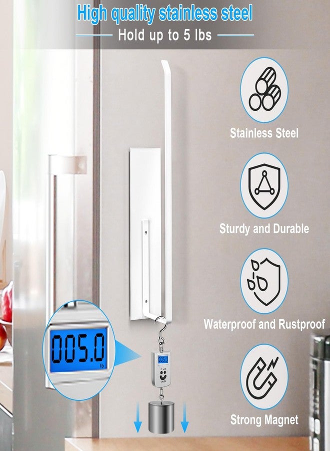 Seropy Magnetic Paper Towel Holder for Fridge, Toilet Paper Roll Holder Magnetic Paper Towel Rack Wall Mount Fridge Organizer for Papers Towels Roll Bathroom Toilet Garage RV Decor Kitchen Organization White - Image 4