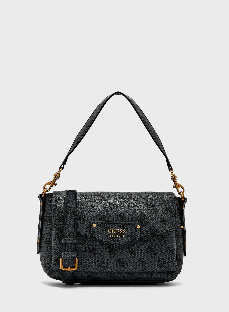 GUESS Eco Brenton Flap Over Shoulder Bag