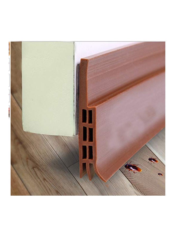 Y&D Under Door Sweep Weather Stripping Brown 91 x 5cm - Image 1
