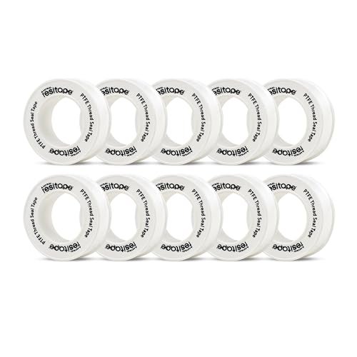 Resitape Astral PTFE Tape, White | 8 mtr x 12 mm | Pack of 10 |High Performance Teflon Tape | Thread Sealing | Extreme Temperature & Chemical Resistance | Corrosion Resistant - Image 1