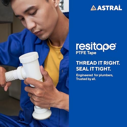 Resitape Astral PTFE Tape, White | 8 mtr x 12 mm | Pack of 10 |High Performance Teflon Tape | Thread Sealing | Extreme Temperature & Chemical Resistance | Corrosion Resistant - Image 4