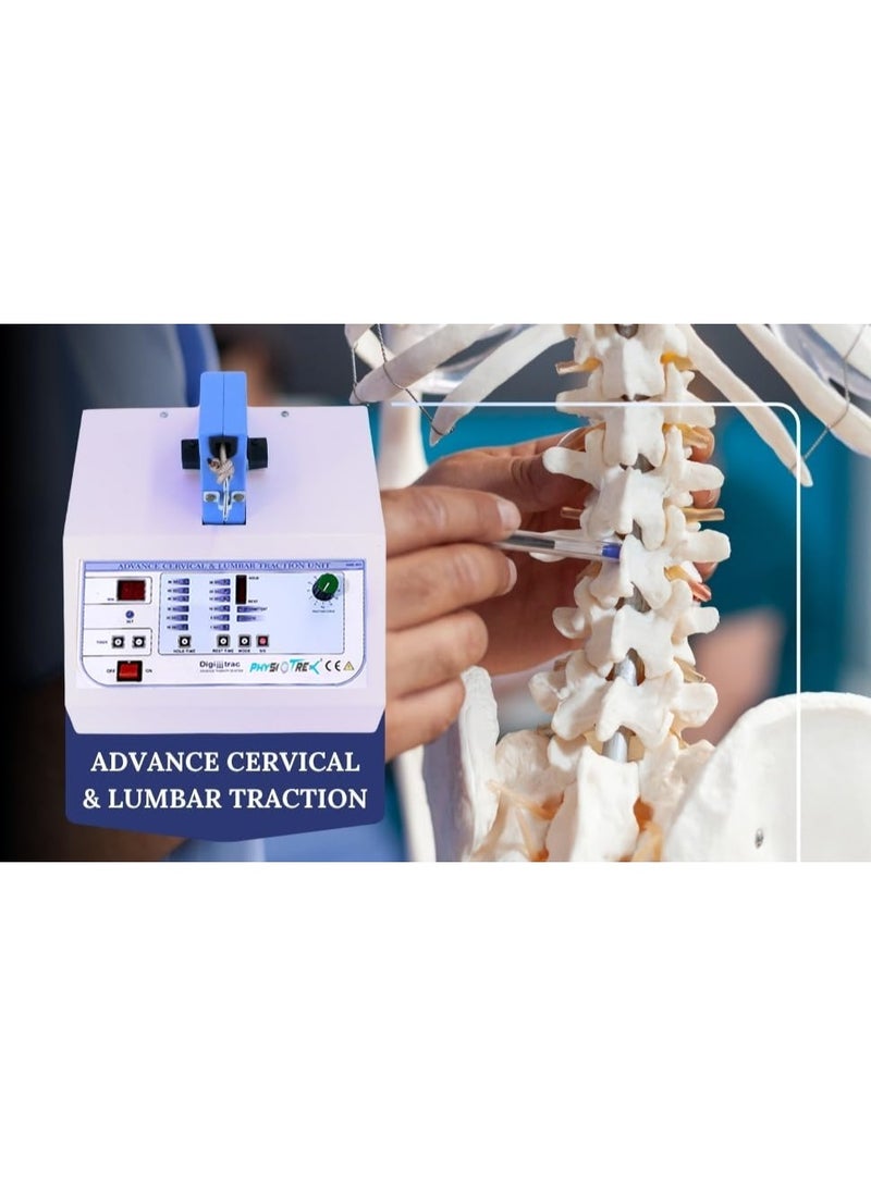 PHYSIOTREX Professional Digital Traction Unit – Heavy-Duty Solid-State Cervical & Lumbar Traction Machine with Adjustable Hold/Rest Time, Patient Safety Switch & 1-Year Warranty - Image 2