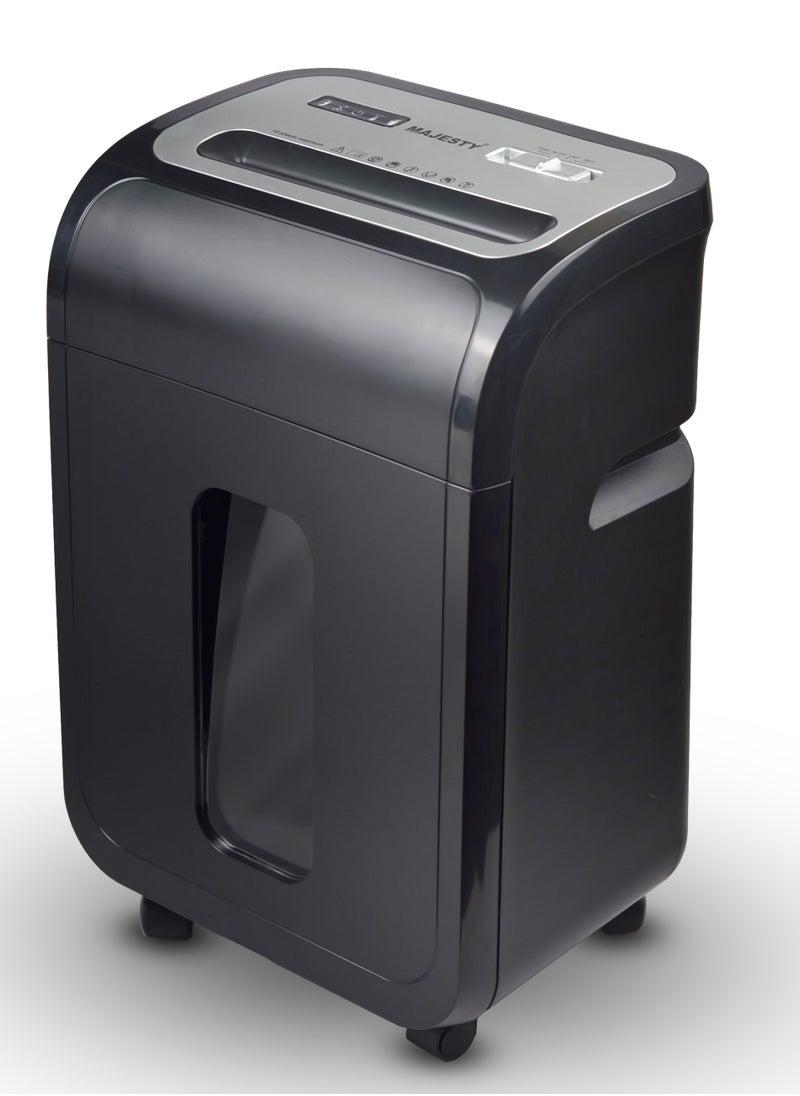Majesty - Majesty Paper Shredder - An Effective Shredding Machine for Home and Office! This shredder allows you to shred 10 sheets at a time, with a 20-liter capacity for collecting waste. It utilizes cross-cut technology with a size of 4x38 mm to protect your sensitive documents, making it ideal for shredding paper, staples, and credit cards.  Designed to handle heavy-duty tasks, it provides you with reliable performance and ease of use. Choose Majesty to organize your office safely and effectively! - Image 1