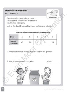 Daily Word Problems Math, Grade 2 Student Workbook  - Image 1