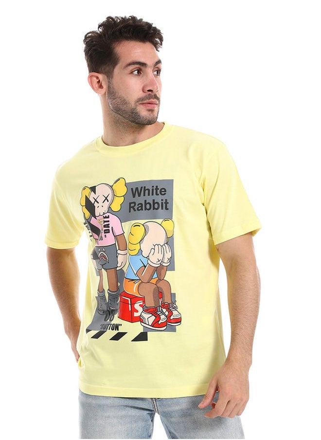 WHITE RABBIT - White Rabbit Printed Cotton Summer T-Shirt - Image 1