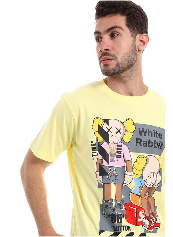 WHITE RABBIT - White Rabbit Printed Cotton Summer T-Shirt - Image 1