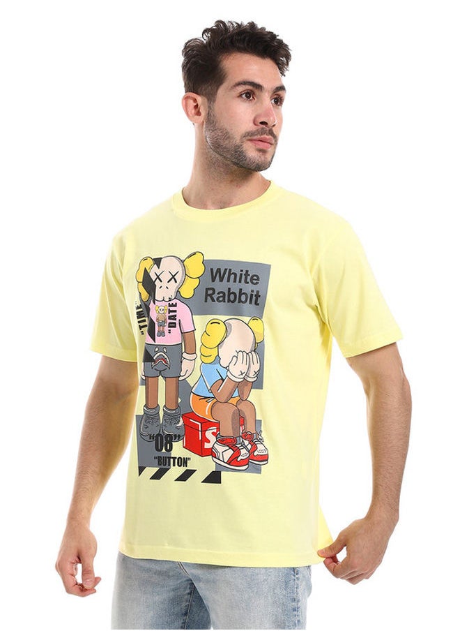 WHITE RABBIT - White Rabbit Printed Cotton Summer T-Shirt - Image 1