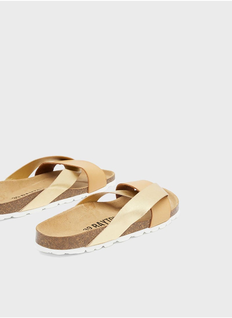 BAYTON Mildura Criss-Cross Leather Strap Sandals  - Image 3