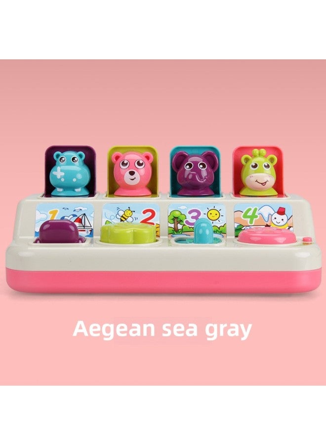 Children's Puzzle Early Education Peekaboo Pop-up Toy Switch Box Treasure Surprise Box Toys For Babies 1-3 Years Old-Color:Light Edition Aegean Grey - Image 1