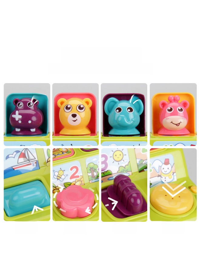 Children's Puzzle Early Education Peekaboo Pop-up Toy Switch Box Treasure Surprise Box Toys For Babies 1-3 Years Old-Color:Light Edition Aegean Grey - Image 5