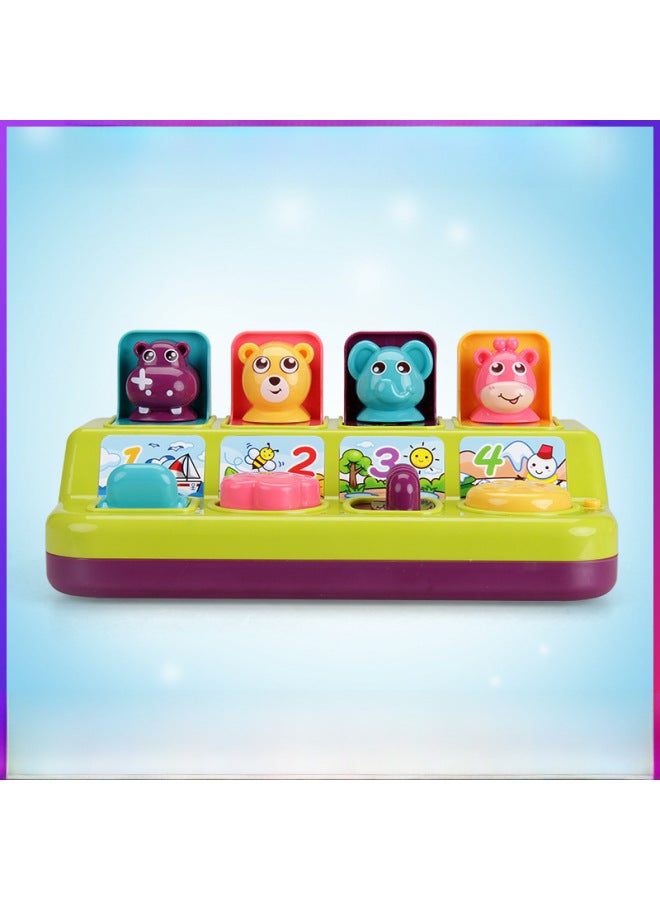 Children's Puzzle Early Education Peekaboo Pop-up Toy Switch Box Treasure Surprise Box Toys For Babies 1-3 Years Old-Color:Light Edition Aegean Grey - Image 2