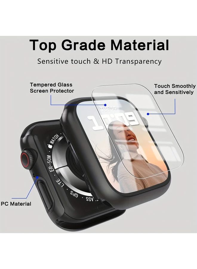 Glass Case for Apple Watch 8 7 45mm 41mm 44mm 40mm Screen Protector PC Cover Bumper for iWatch Series 3 4 5 SE 6 Accessories - Image 4