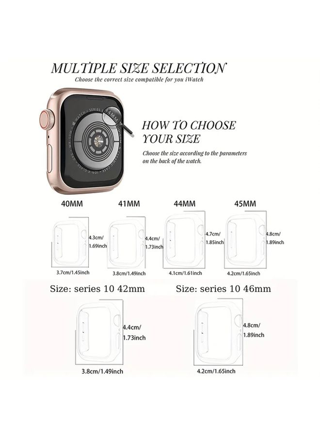 Glass Case for Apple Watch 8 7 45mm 41mm 44mm 40mm Screen Protector PC Cover Bumper for iWatch Series 3 4 5 SE 6 Accessories - Image 2