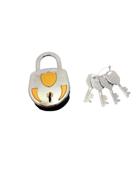ARSALAN ARSALAN Shoppe Heavy Padlocks Silver Gold Colour with 3 Keys for Security 72 mm 3  - Image 1