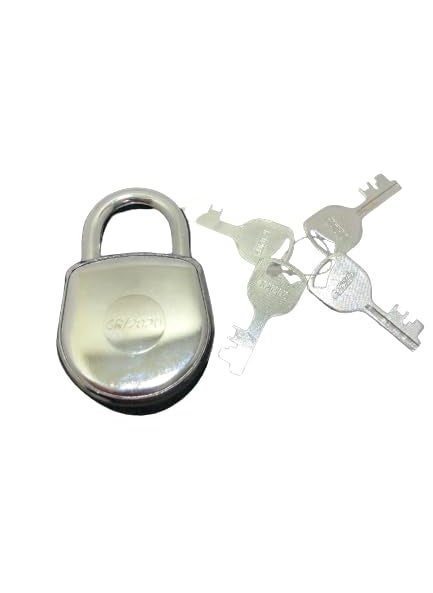 ARSALAN ARSALAN Shoppe Heavy Padlocks Silver Gold Colour with 3 Keys for Security 72 mm 3  - Image 4