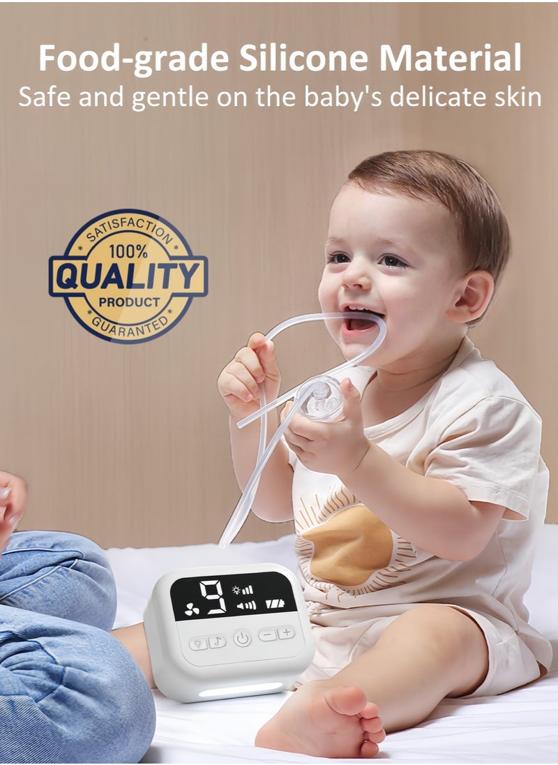 LAYRA Baby Nasal Aspirator Electric Hospital Grade Nose Suction with 9 Levels Food-Grade Silicone Tips Night Light and Nursery Rhyme Soothing Function  - Image 5