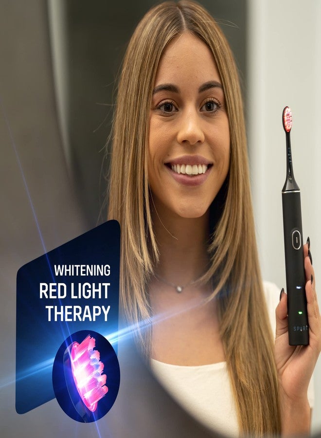 Sparx Toothbrush Replacement Heads, Brush Heads with Red Light Therapy for Gum Care, Replacement Brush Heads, Black, 1 Pack - Image 5