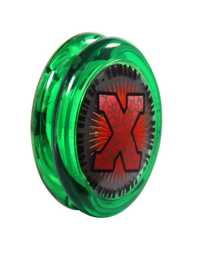Yomega Power Brain XP yoyo - Professional yoyo with a Smart Switch which enables Players to Choose Between Auto-Return and Manual Styles of Play. + Extra 2 Strings & 3 Month Warranty (Green) - Image 1