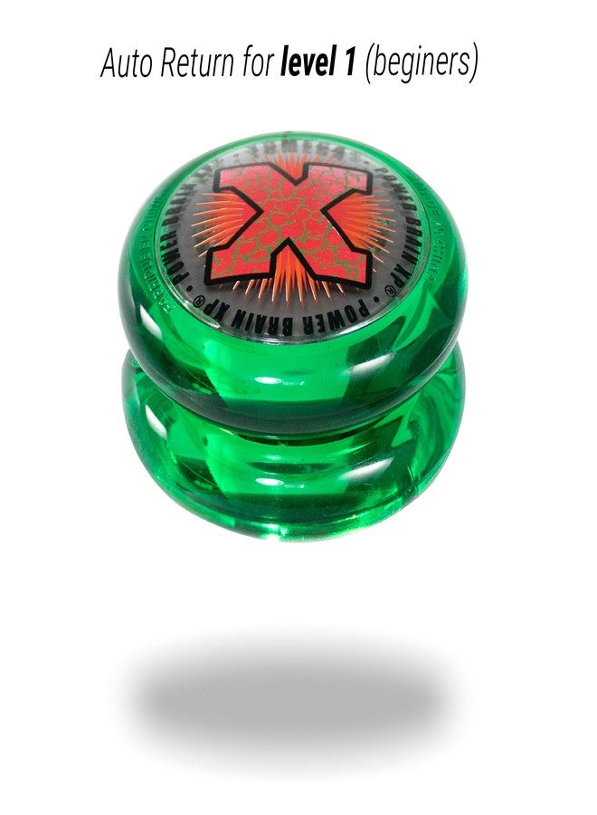 Yomega Power Brain XP yoyo - Professional yoyo with a Smart Switch which enables Players to Choose Between Auto-Return and Manual Styles of Play. + Extra 2 Strings & 3 Month Warranty (Green) - Image 4