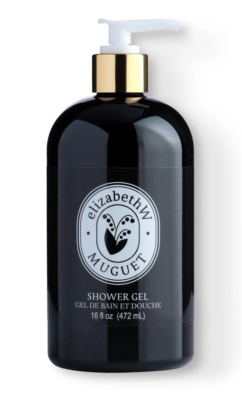elizabeth W Muguet Bath and Shower Gel 16 Fluid Ounces Clear