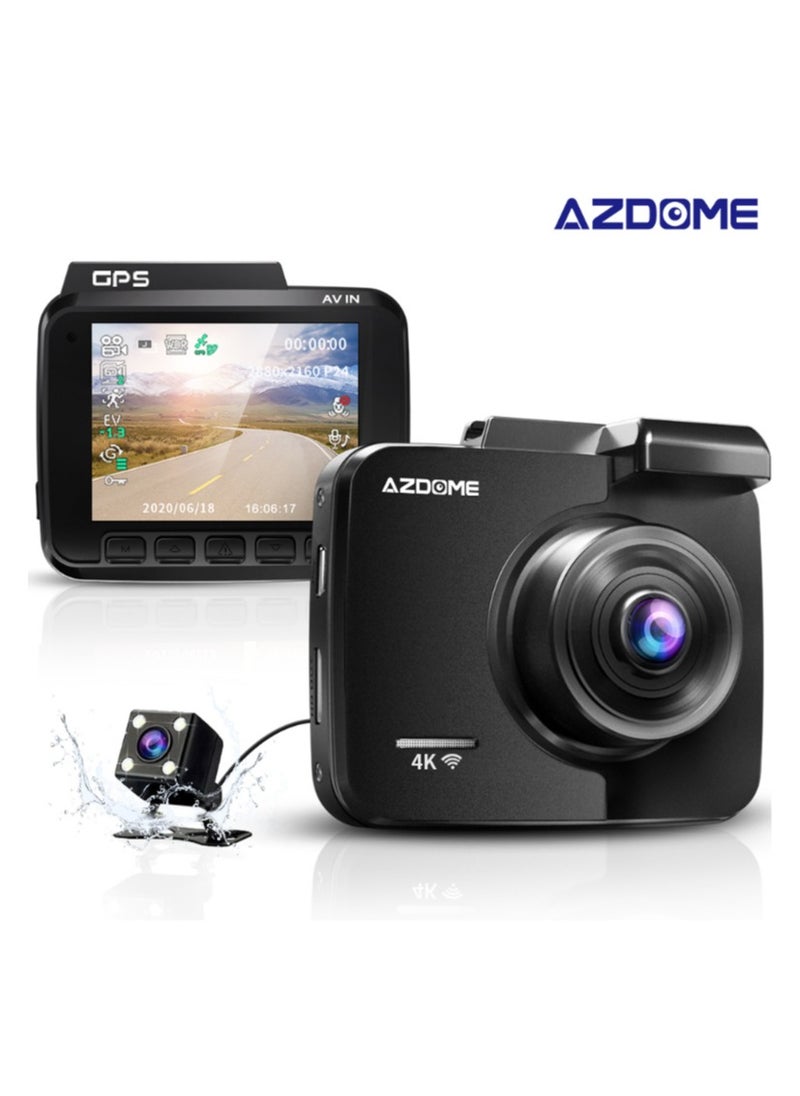 AZDOME 4K driving recorder dual lens GS63H HD night vision GPS driving track WIFI  - Image 3