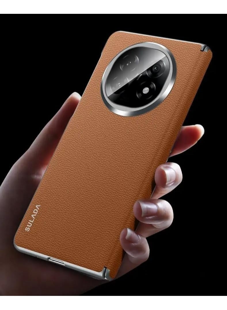 general Leather Case for OPPO Find N5 Case, Selected Genuine Leather Protective Cases with Magnetic Attraction, Anti-Shock and Anti-Drop Hinges Full Wrap Case - Image 5