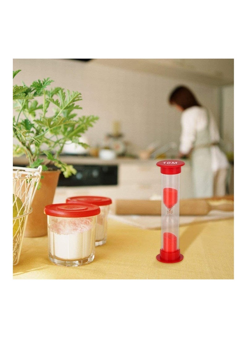 6 Pieces Sand Timer Toy Sandglass Hourglass Timers 30sec 1min 2mins 3mins 5mins 10mins for Children Brushing Teeth School Day Care Office Timed Activities - Image 2
