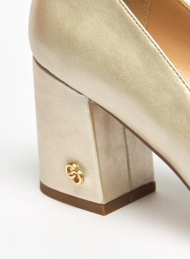سيليست Women's Solid Slip-On Shoes with Block Heels