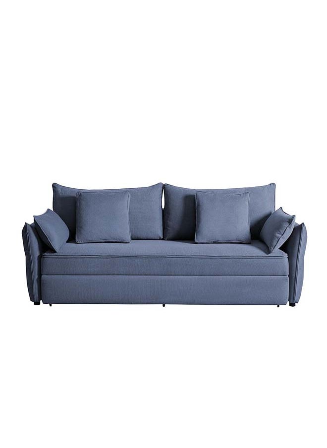 DANUBE HOME Danube Home Zaden 3 Seater Fabric Sofabed Modern Design Three Seat Sofas Comfortable Living Room Furniture L 220 x W 86 x H 92 cm Blue  - Image 5
