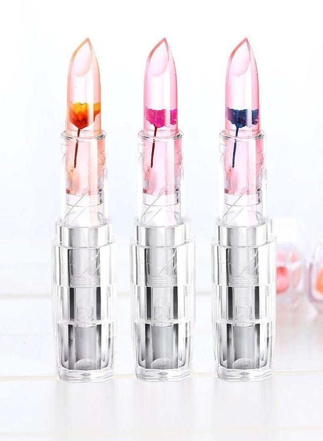 VBA Waterproof Flower Matte Lipstick Jelly Flower Transparent Color Changing Lipstick Flower Jelly Lipstick (Pack Of 3) - Image 1