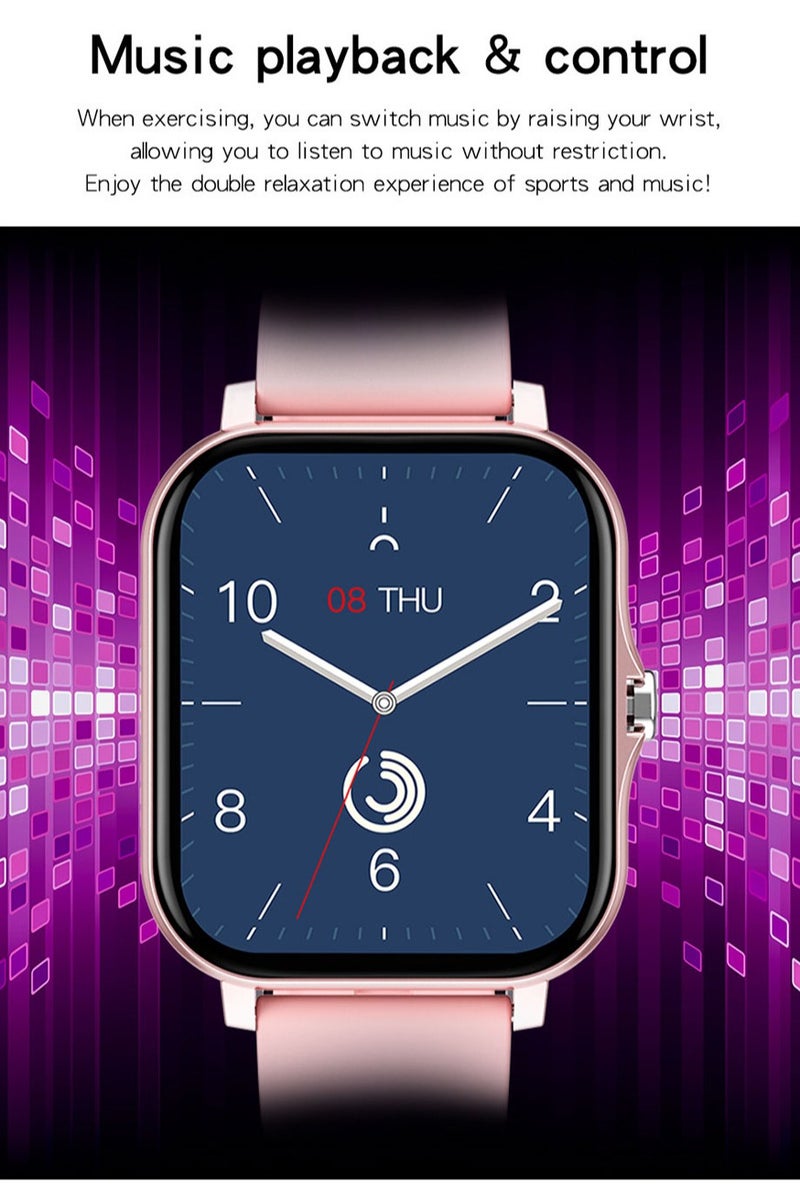 Smart Watch 1.7 Inches HD Full Touch Screen With Waterproof Bluetooth Calling With Heart Rate Monitor Sport Digital Smartwatch For Women Men Fitness Tracker Sleep Monitor Pedometer - Image 5