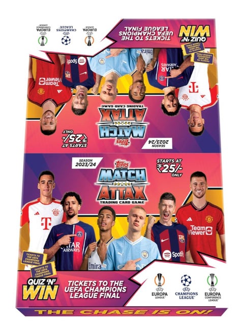 Topps UEFA Champions League Match Attax 23/24 Trading and Collectible Card Game(Flow Pack- Pack of 40)