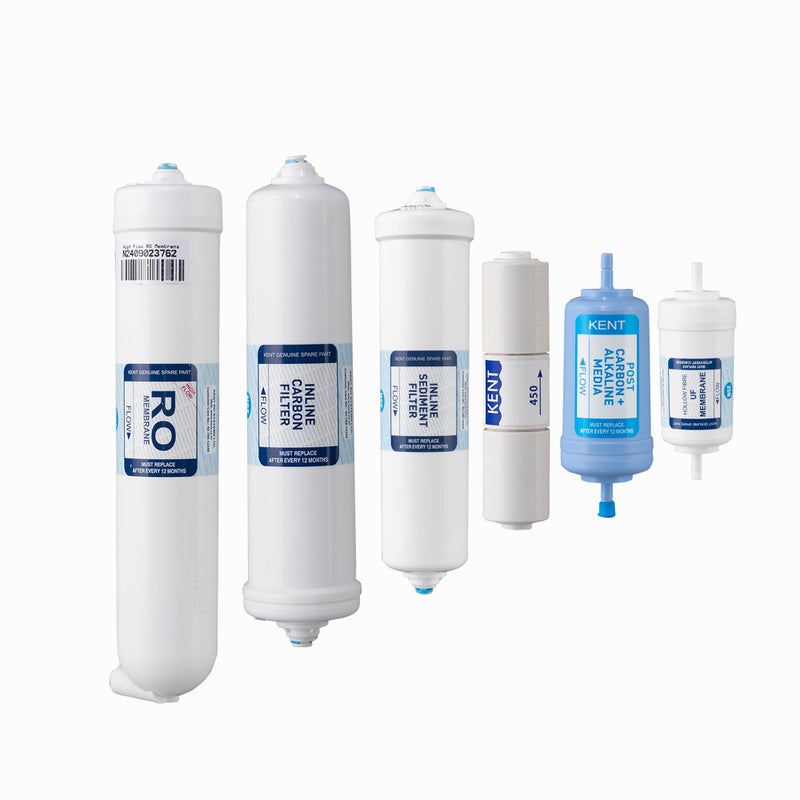 KENT AMC Spare Kit - RO Alkaline | Included Components High Flow RO Membrane, FRT 450, Inline Sediment Filter, Inline Carbon Filter, Hollow Fiber Membrane RO, Post Carbon + Alkaline Filter - Image 4