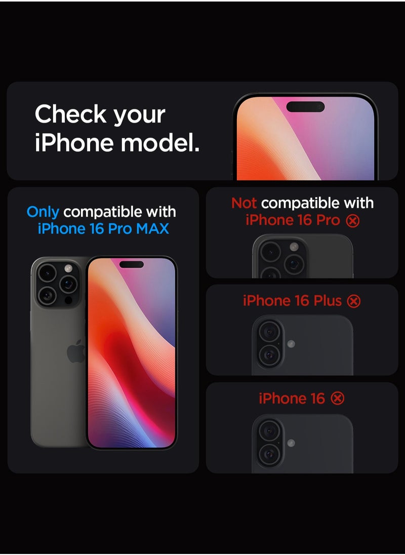 Spigen - واقي شاشة GLASTR EZ Fit HD للخصوصية لهاتف iPhone 16 Pro Max مصنوع من زجاج مقوى ممتاز مع تقنية Auto Align [عبوة واحدة] - Image 1